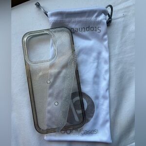 Loopy Clear Glitter iPhone 14 Pro Case